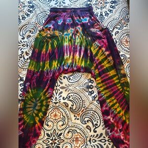 Colorful Tie-Dye Harem Pants